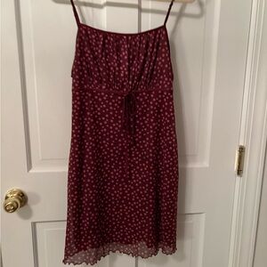 Forever 21 Burgundy Polka Dot Mini Dress